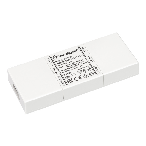 Arlight Блок питания ARV-SP-24012-FLAT-PFC (24V, 0.5A, 12W) (IP20 Пластик, 5 лет) 033258