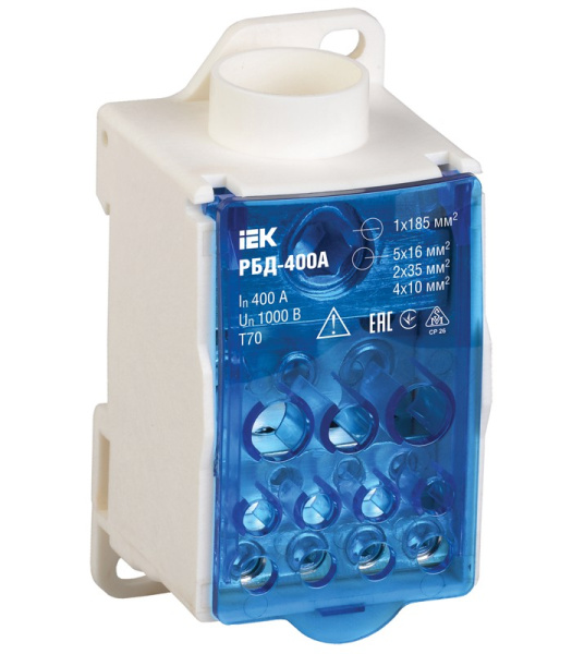 Купить IEK Распределительный блок на DIN-рейку РБД-400А