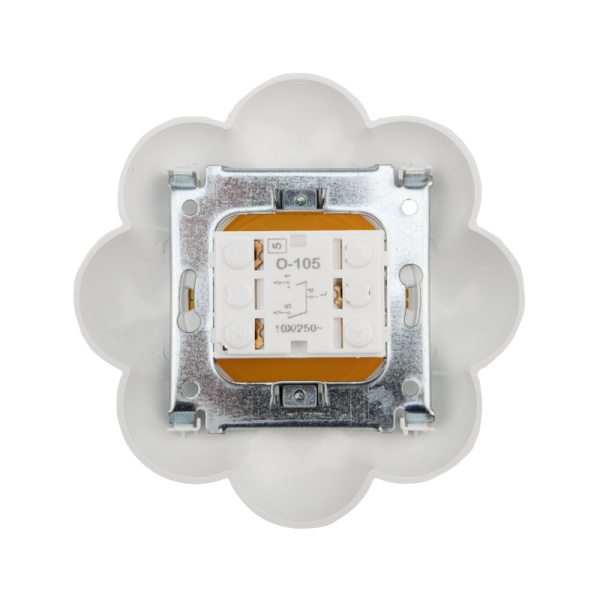 Купить Kranz Выключатель двухклавишный HAPPY с/у, Ромашка, желтый/белый KR-78-0621