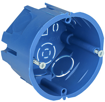 IEK GENERICA Коробка С3 уст. D=68x45мм для твердых стен (с саморезами) UKT10-068-045-000-A-N-UO