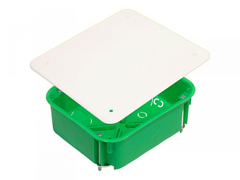 Hegel Коробка разветвительная д/полых стен с крышкой, внутр разм 126x106x50 мм, ниша:120x100x50 мм, прямоуг, мет. лапки, IP30 КР1203