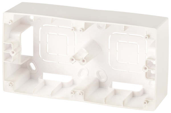 ЭРА 12-6102-15 Перламутр Коробка наклад. монтажа 2 поста, 12