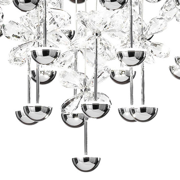 Купить Eglo Подвес LED PIANOPOLI, 43х2,5W(LED), Ø780, H1100, нерж. сталь, хром/хрусталь,прозрачный 93661