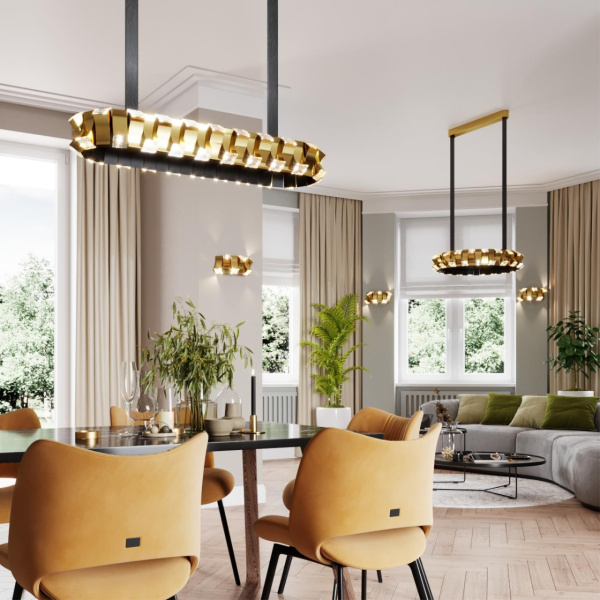 Купить Odeon Light 4993/12WL L-VISION ODL23 375 золотой/черный/металл/акрил Бра LED 12W 3000K ASTURO