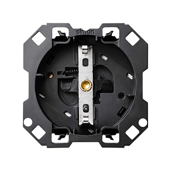 Simon 100 Розетка с заземлением и шторками Schuko 2Р+Е 16A 250В~ с безвинтовым подключением 1Click 10000432-039