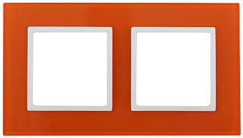 ЭРА 14-5102-22 Elegance Оранжевый/белый Стекло Рамка 2-ая