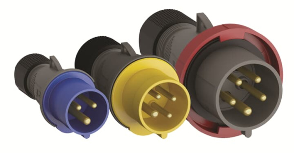 ABB Вилка кабельная ICAT 432-P6B, 32А, 3P+N+E, IP44, 6ч, черный, для шоу-бизнеса 2CMA100554R1000