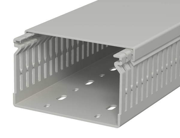 OBO Bettermann Кабель-канал перфорированный распределительный LK4 N 60x100x2000 мм (перфокороб) ПВХ, серый RAL7030 6178211