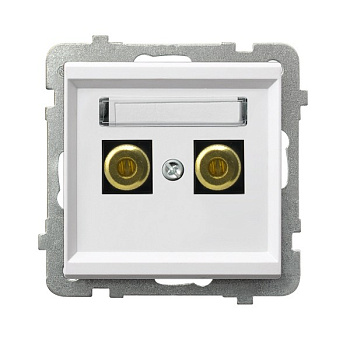 Ospel Sonata Белый Розетка аккустическая 1-я, без рамки GGN-1R/m/00