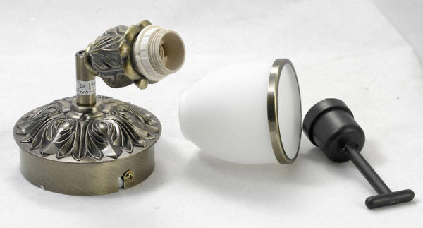 Купить Lussole PROMO 2 Металл Бронзовый /  Стекло Светильник настенно-потолочный E14 GRLSL-7301-01