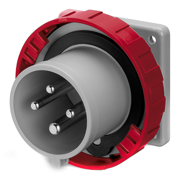 DKC Вилка панельная прямая IP67 16А 3P+E 400В