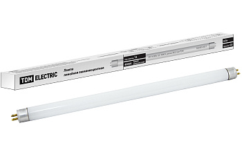 TDM Лампа люминесцентная линейная двухцокольная ЛЛ-16/8 Вт, T5/G5, 4000 К, длина 302,5мм SQ0355-0017