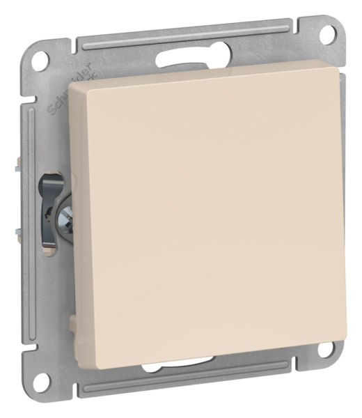 Systeme Electric AtlasDesign Бежевый Выключатель 1-клавишный 2-полюсный, 10А, механизм