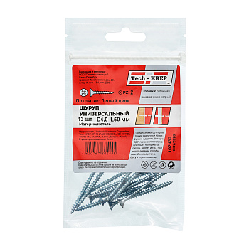 Tech-Krep Саморез ШУц 4,0х50 пот. гол. (13 шт) - пакет 102432