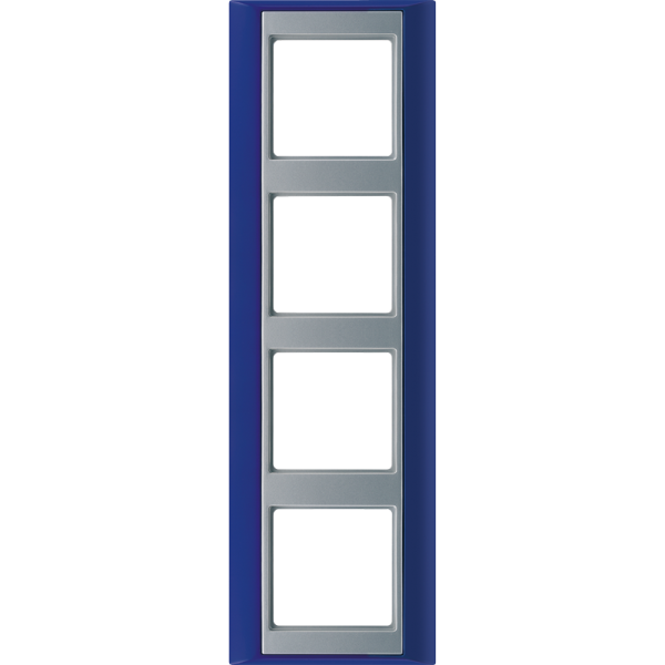 JUNG А Plus Синий/Алюминий Рамка 4-ая AP584BLAL