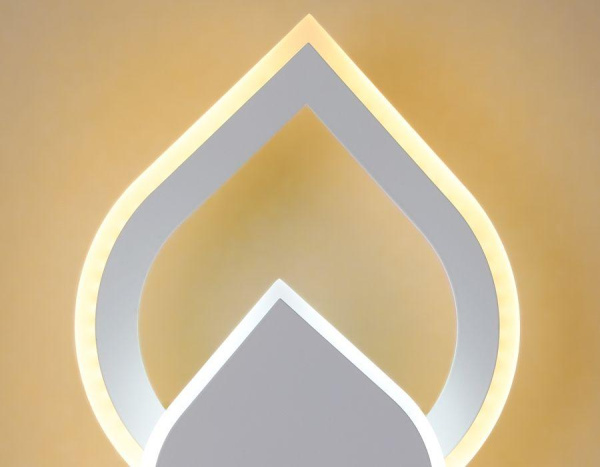 Купить Ambrella Настенный светодиодный светильник с выключателем FA566 WH/S белый/песок LED 3000K/6400K 24W 200*200*60