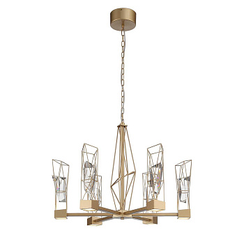 ST Luce SL815.203.06 Люстра подвесная Матовое золото/Матовое золото, Прозрачный LED 6*8W 4000K