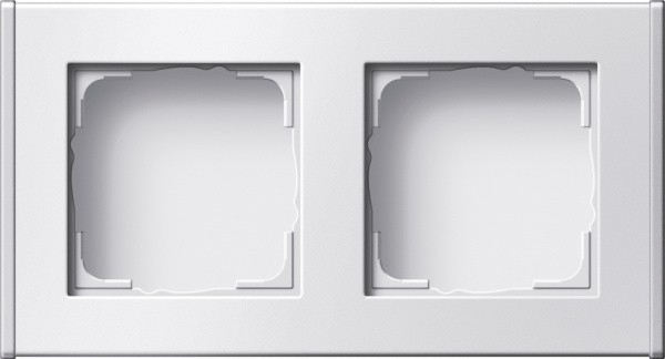 Gira Профиль 55 с фронтальным вводом канала, двухместный 136227