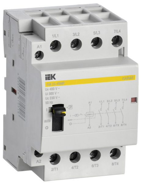 IEK KARAT Контактор модульный с ручным упр. КМ25-40МР AC KARAT