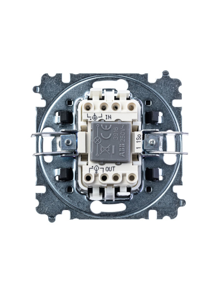 Купить ABB EPJ Levit сталь / дымчатый чёрный Выключатель 1-клавишный с подсветкой 2CHH590146A6069