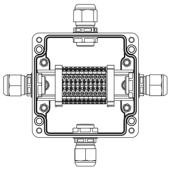 DKC TBE-P-03-(10xCBC.2)-1xPABMP(A)-1xPABMP(B)-1xPABMP(C)-1xPABMP(D)1Ex e IIC Т5 Gb / Ex tb IIIC T95°C Db IP66