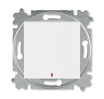 ABB EPJ Levit белый / ледяной Переключатель 1-кл, с контр, подсветкой 2CHH592545A6001
