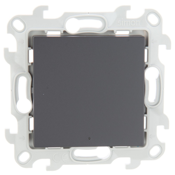 Simon 24 Графит Одноклавишный переключатель с подсветкой 2450204-038