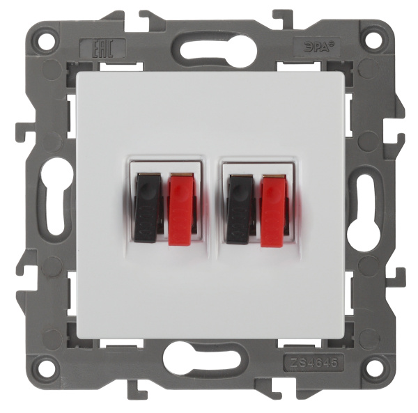 ЭРА 14-3112-01 Elegance Белый Розетка Аудио двойная