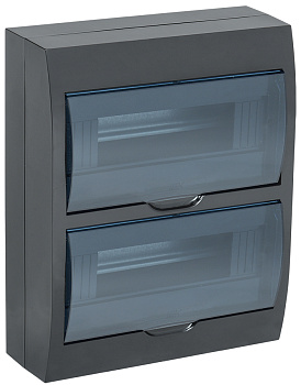 IEK KREPTA 3 Корпус пластиковый ЩРН-П-24 IP41 черный откр.монтаж