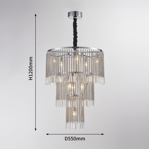 Купить Favourite Светильник подвесной D550*H710/1325/ 9*E14*40W, excluded 2924-9P