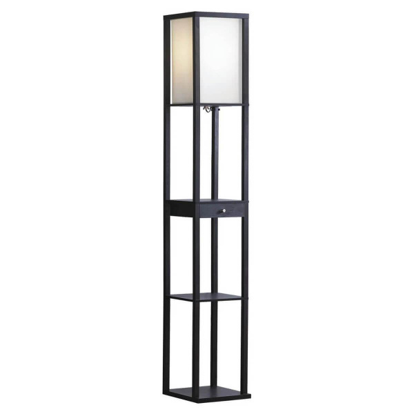 Lussole LGO Дерево Черный /  Ткань Торшер E27 10W GRLSP-0333 Lussole LGO Дерево Черный /  Ткань Торшер E27 10W GRLSP-0333