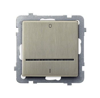 Ospel Sonata Медь (Новое серебро) Выключатель 2-полюсный с подсветкой, без рамки ŁP-11RMS/m/44