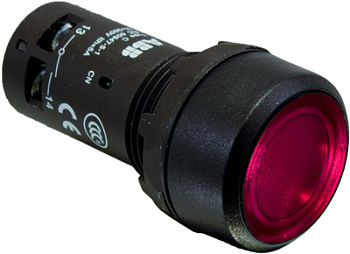 ABB CP1-11R-01 Кнопка с подсветкой красная 24В AC/DC с плоской клавишей без фиксации 1НЗ 1SFA619100R1141 ABB CP1-11R-01 Кнопка с подсветкой красная 24В AC/DC с плоской клавишей без фиксации 1НЗ 1SFA619100R1141