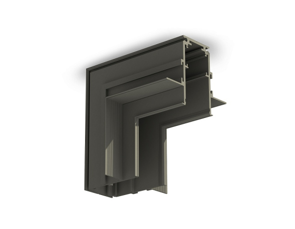 Ambrella Коннектор угловой внутренний для встраиваемого шинопровода Magnetic GL3363 BK черный 85*85*H60