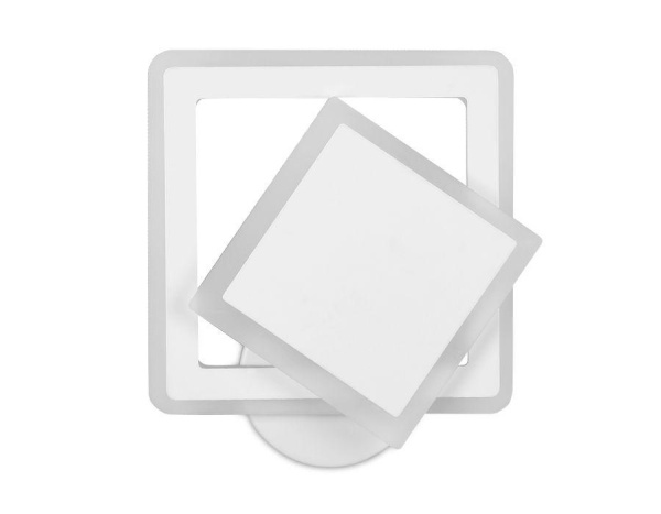 Купить Ambrella Настенный светодиодный светильник с выключателем FA565 WH/S белый/песок LED 3000K/6400K 24W 200*200*60