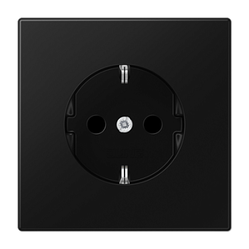 JUNG LS 990 Черный матовый Розетка с защитой от детей, SCHUKO LS1520KISWM