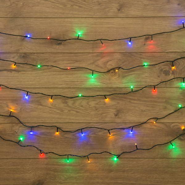 NEON-NIGHT Гирлянда «Твинкл-Лайт» 20 м, темно-зеленый ПВХ, 160 LED, цвет мультиколор 303-119