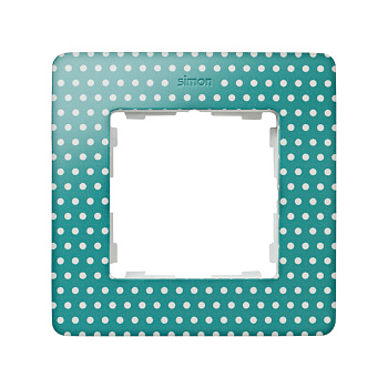 Simon 82 Detail Алюминий/Горошек Рамка 1-ая 8200610-212