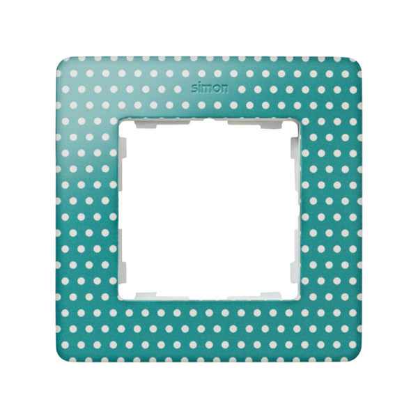 Simon 82 Detail Алюминий/Горошек Рамка 1-ая 8200610-212