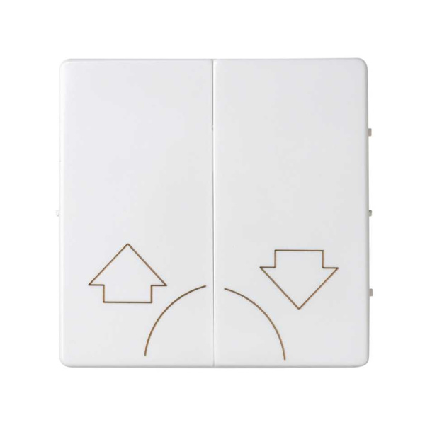 Simon S82 Concept Матовый белый, Клавиша 2-я для жалюзи без блокировки и пиктограммой "стрелки" 8200029-090