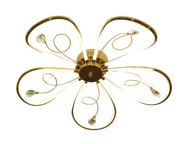 Ambrella Потолочный светодиодный светильник LC576/5 GD золото 65W 4200K 620*620*110 (Без ПДУ)