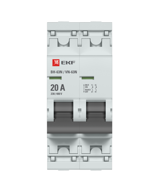EKF Выключатель нагрузки 2P 20А ВН-63N PROxima Купить EKF Выключатель нагрузки 2P 20А ВН-63N PROxima
