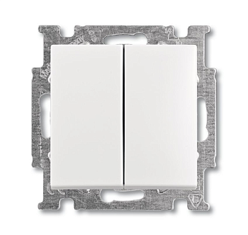 ABB BJB Basic 55 Бел Переключатель 2-х клавишный 2CKA001012A2144