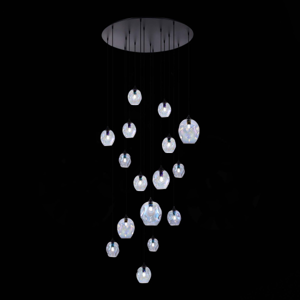 ST LUCE SL1188.403.16 Люстра подвесная Черный/Радужный E14/E27 12+4*40W ST LUCE SL1188.403.16 Люстра подвесная Черный/Радужный E14/E27 12+4*40W