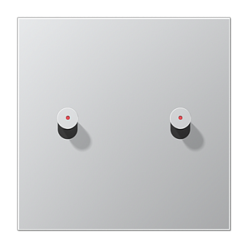 JUNG Центральная плата, 1 пост, 2 тумблера, конус c окошком металл алюминий серия LS AL12-5KOK0