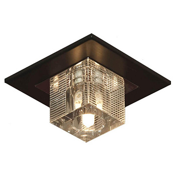 Lussole PROMO 2 Металл Хром / венге Стекло Светильник встраиваемый G9 40W LSF-1300-01