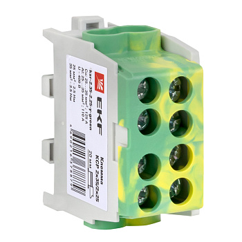 EKF PROxima Клемма распределительная КСР с двойным винтом 2x35/2x25 желто-зеленая