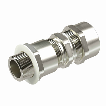 DKC Взрывозащищенный кабельный ввод серии КА для бронированного кабеля М90х2d:70,8-79мм D:81-91мм. Никелированная латунь IP66/IP68