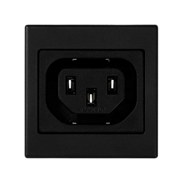 Simon Connect Графит Плата c 1-м разъёмом мама IEC320, 45х45мм K306A-14