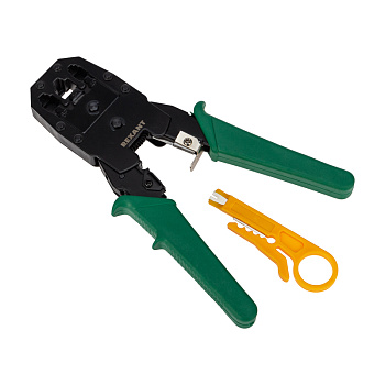 Кримпер для обжима 8P8C / 6P6C / 4P4C (ht-200), заделка витой пары (ht-318М) Rexant 12-3441